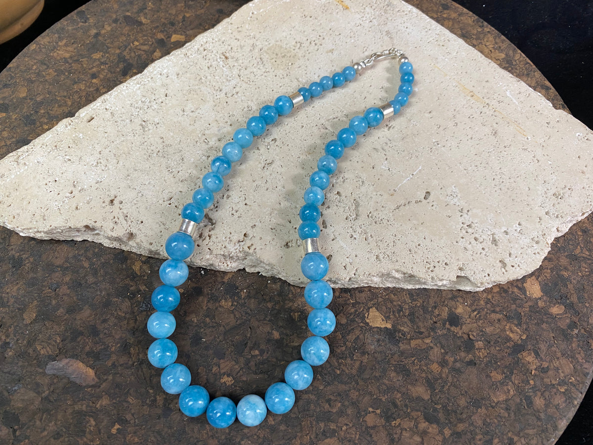 Blue Chalcedony Necklace Kashgar