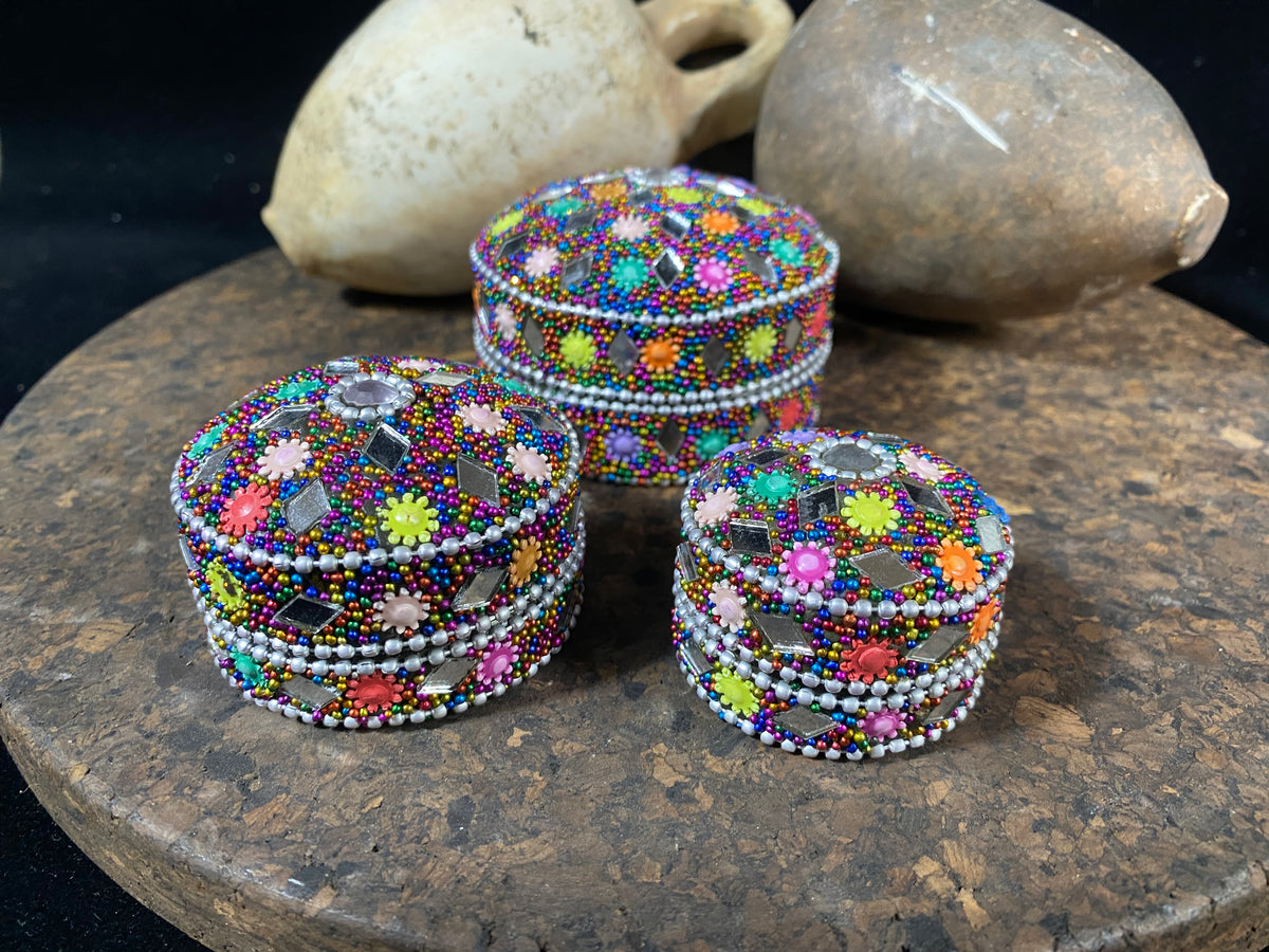 Glitter Trinket Box - Set of Three