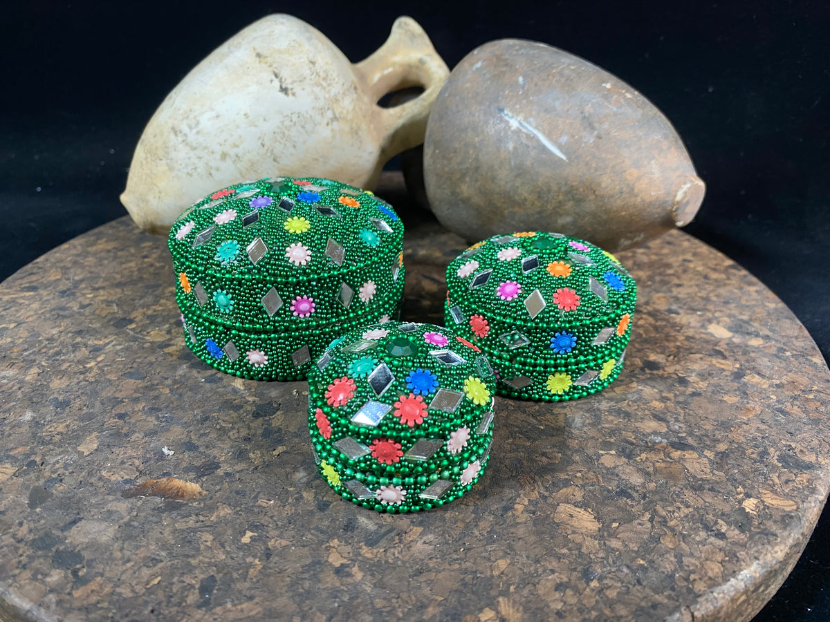 Glitter Trinket Box - Set of Three