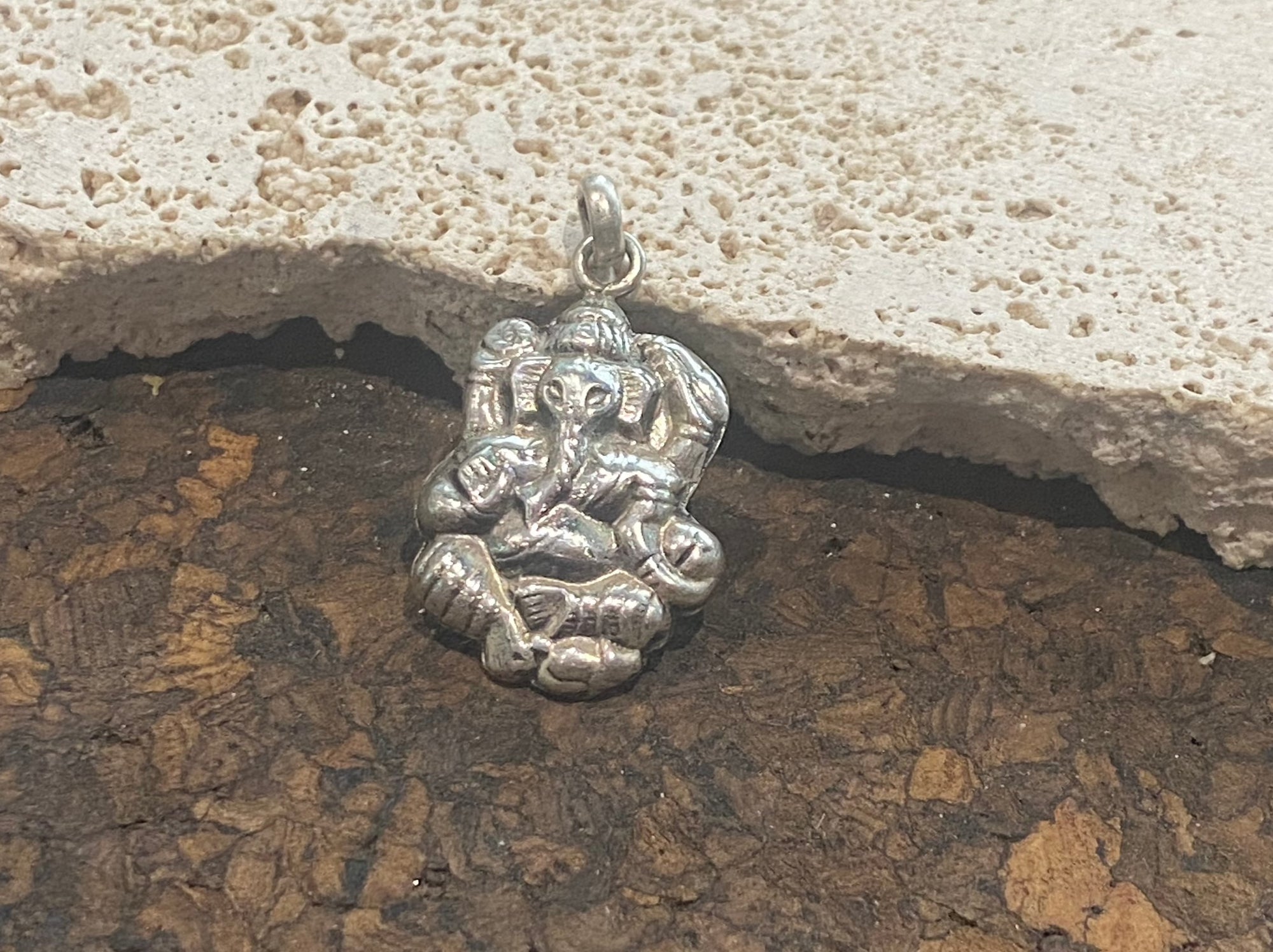 Large Silver Ganesh Pendant