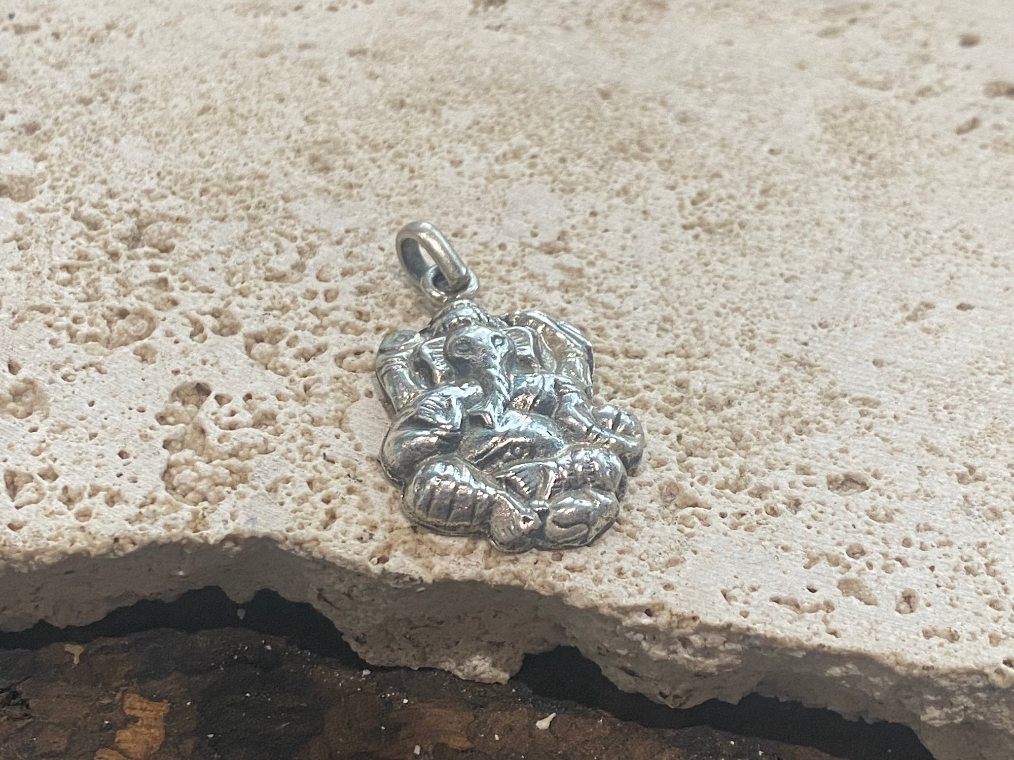 Large Silver Ganesh Pendant
