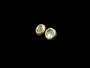 Large Rainbow Moonstone Or Labradorite Stud Earrings