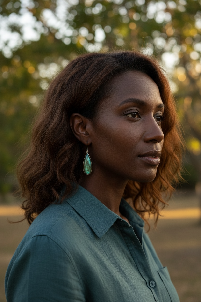 Elegant long teardrop labradorite earrings,. Sterling silver hooks. Length including hook 6 cm, width 1.6 cm
