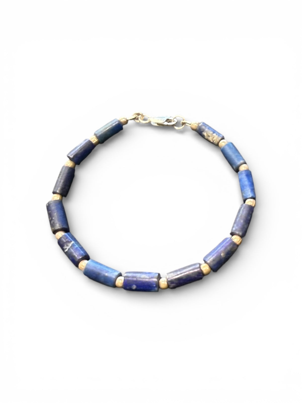 Lapis lazuli and sterling silver bracelet. Unisex bracelet. Select from different sizes

