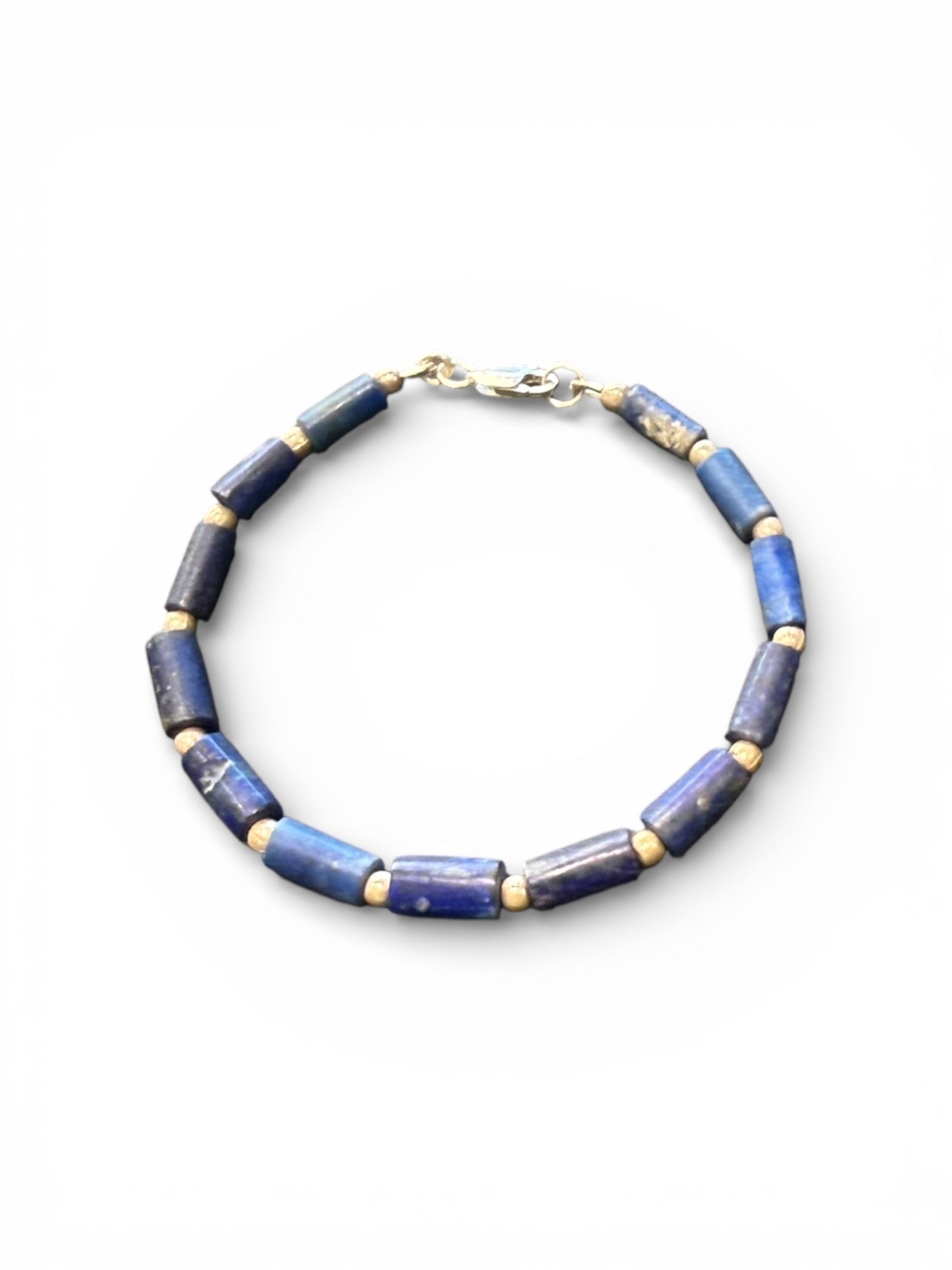 Lapis lazuli and sterling silver bracelet. Unisex bracelet. Select from different sizes

