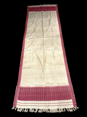 Muga Silk Tribal Shawl - Simple Border Pattern