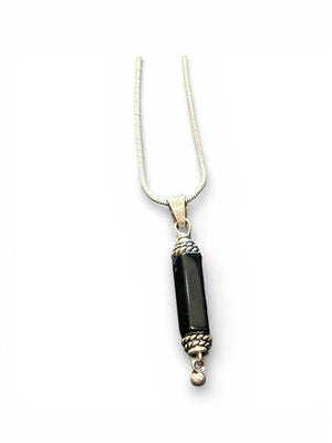 Black Onyx & Silver Pendant