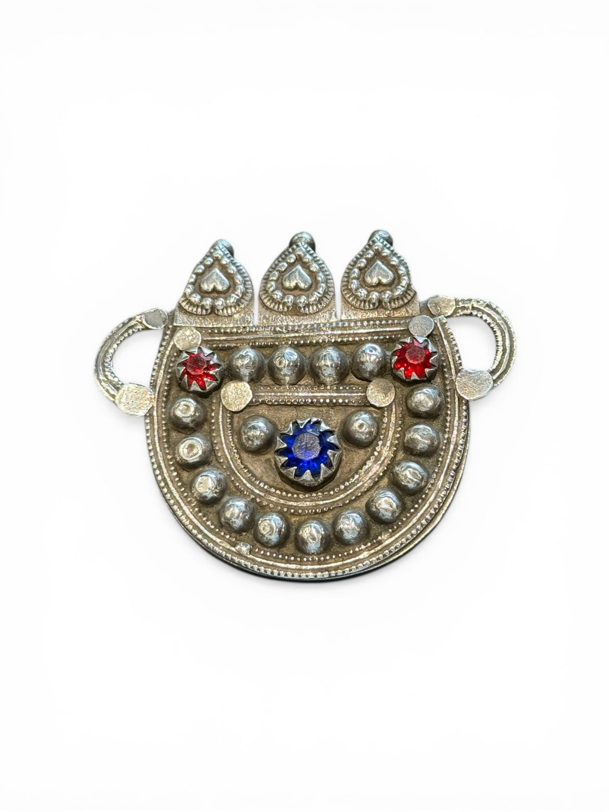 Afghani Pakistani Amulet pendant, high grade silver, early 20th C or earlier Height 5.6 cm