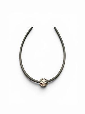 Handmade sterling silver bead - wear as a pendant or use in a jewellery making project and add to a bracelet or necklace. Diameter 2.5 cm. Weight over 8g.