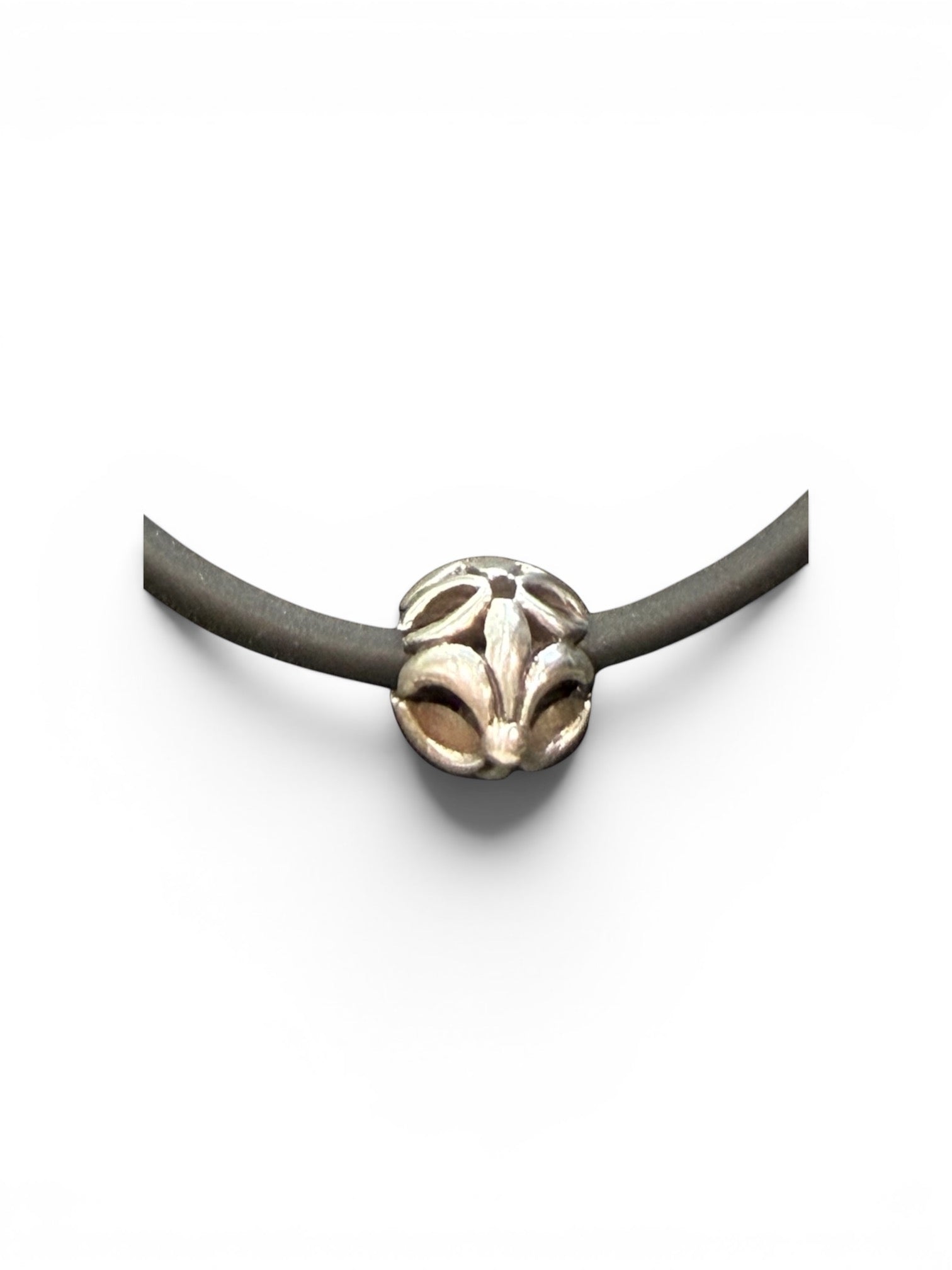 Handmade sterling silver bead - wear as a pendant or use in a jewellery making project and add to a bracelet or necklace. Diameter 2.5 cm. Weight over 8g.