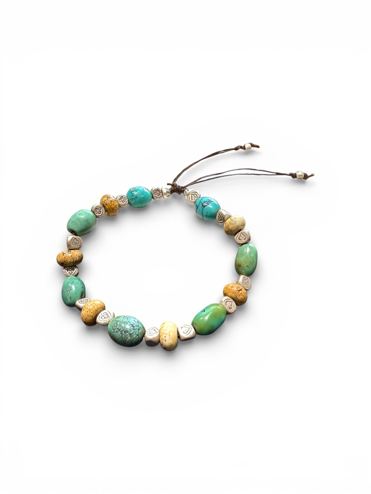 Turquoise, Silver & Jasper Bracelet