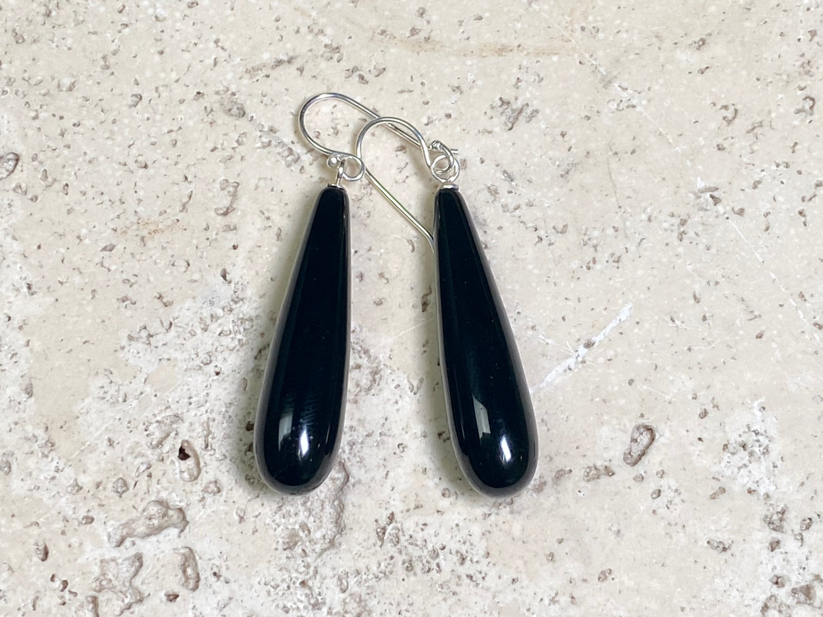 Black Agate Drop Earrings