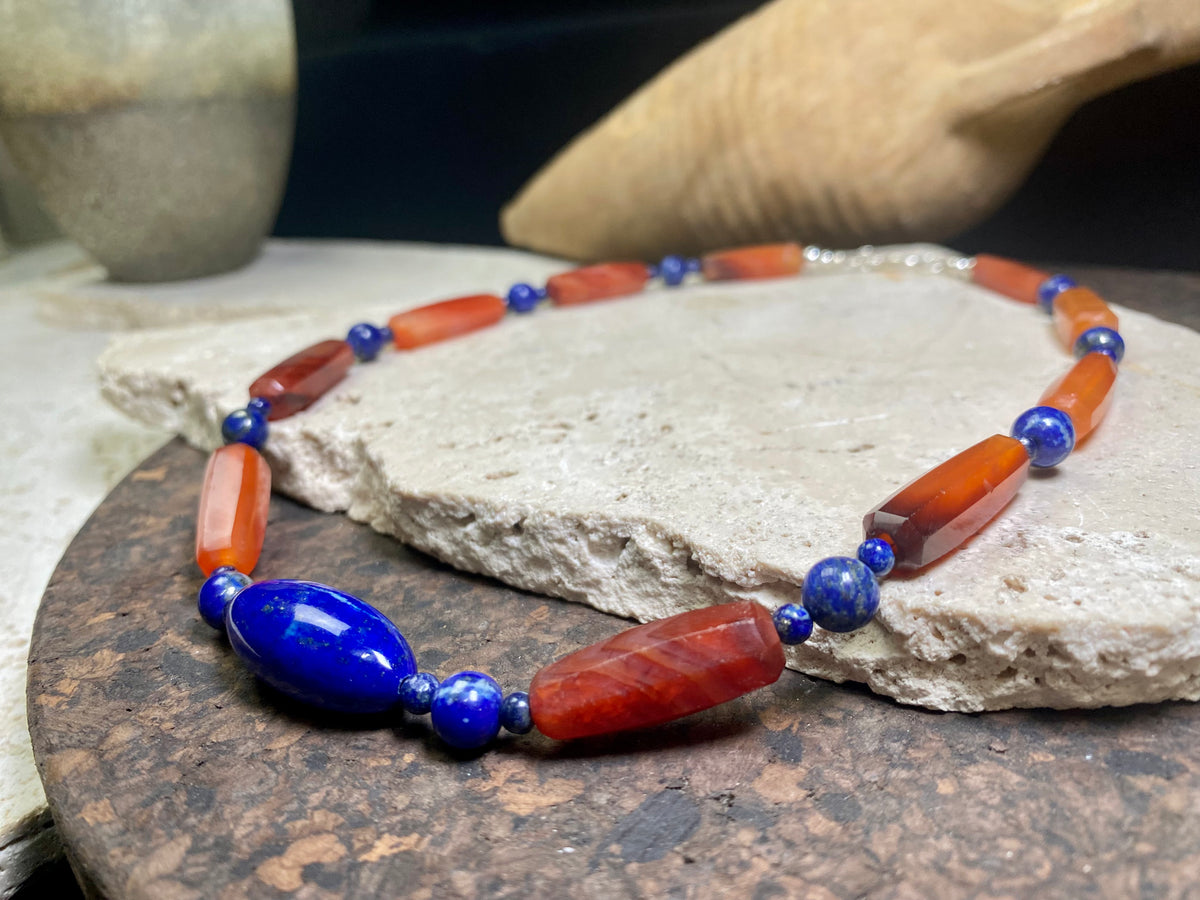 Carnelian and Lapis Lazuli Necklace