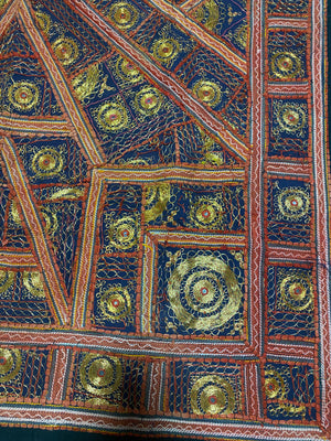 Sindi Gold Thread Embroidered Textile