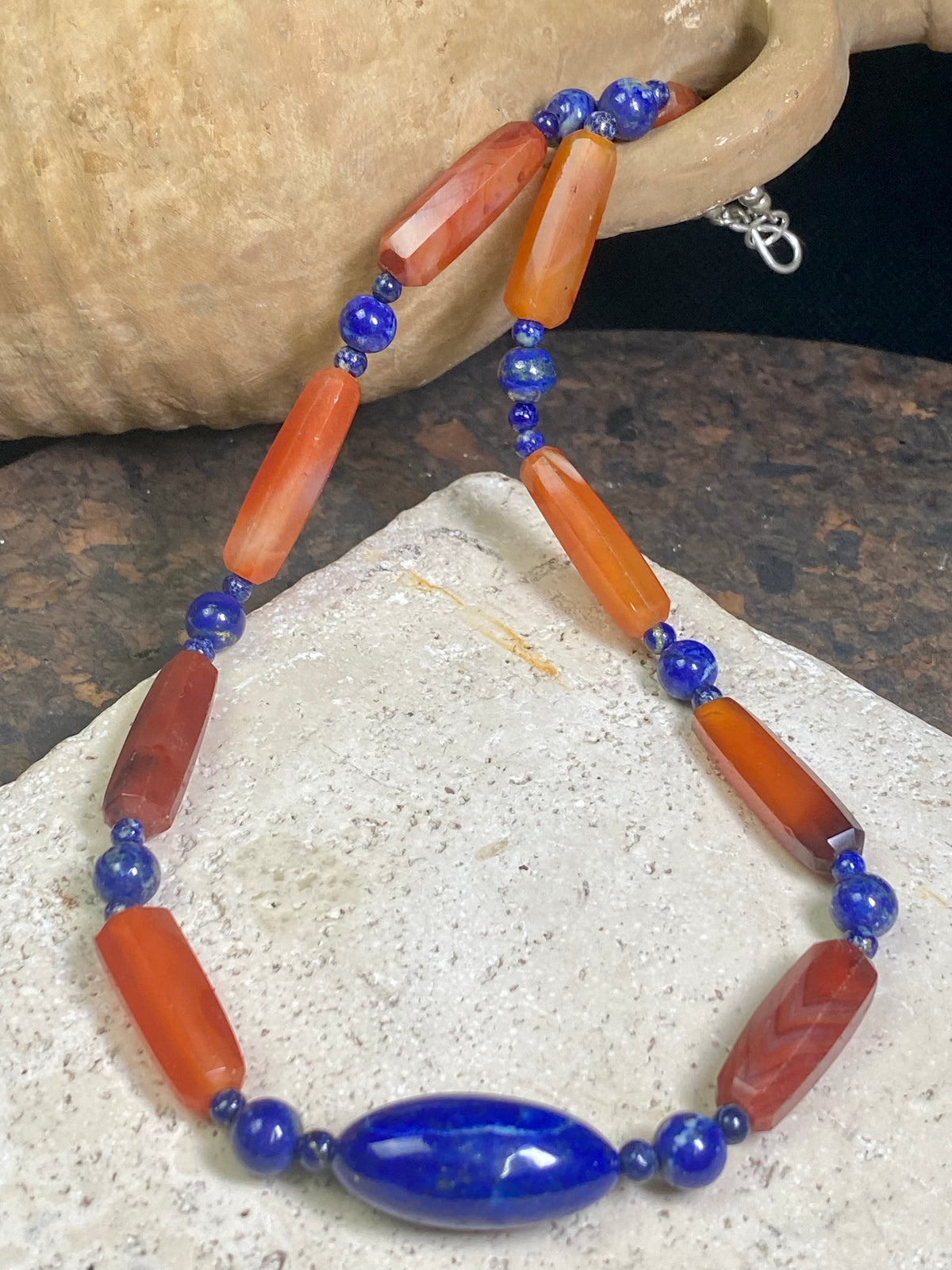 Carnelian and Lapis Lazuli Necklace