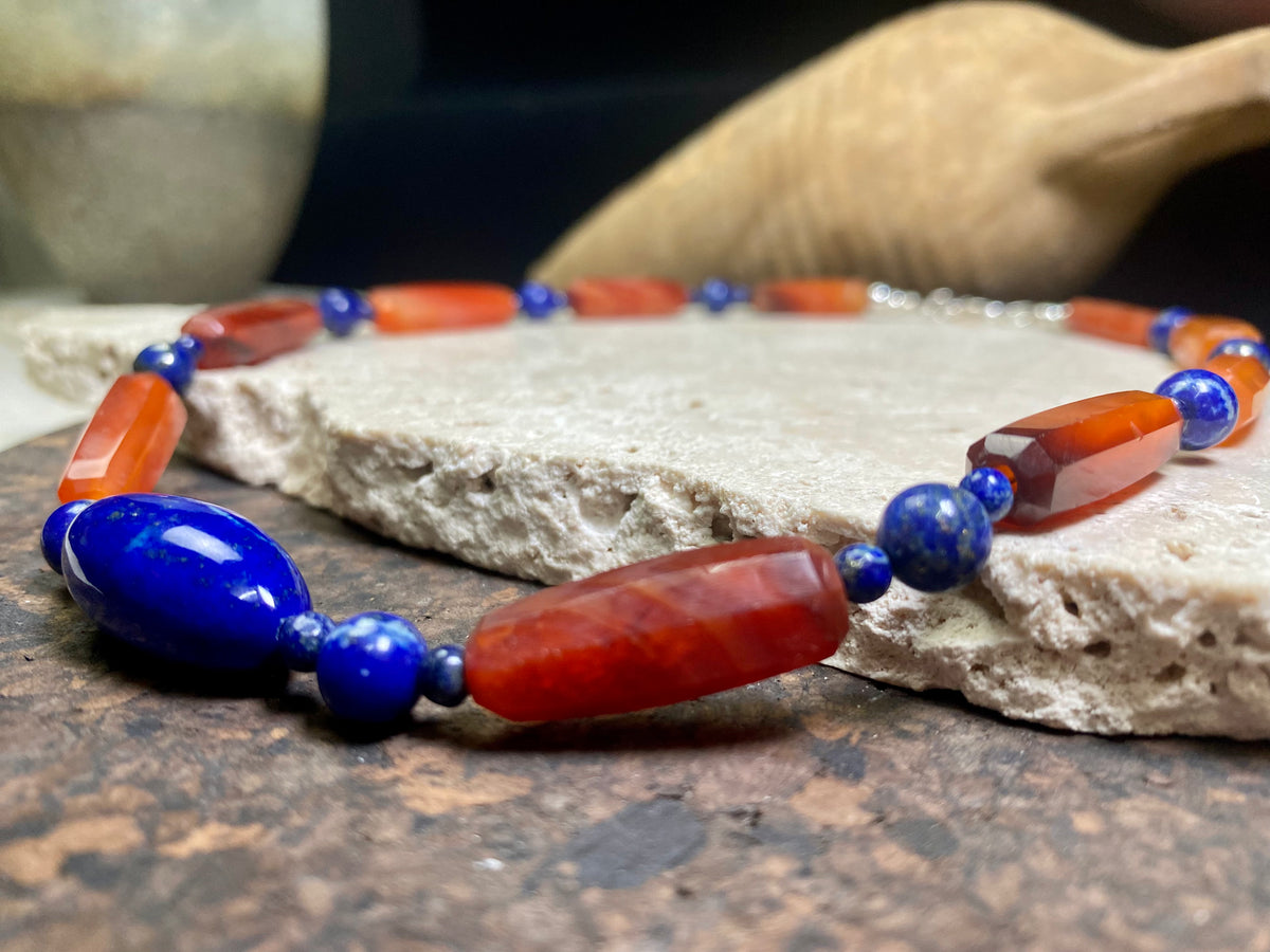Carnelian and Lapis Lazuli Necklace