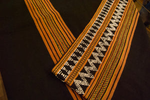 Vietnamese tribal cloth or tribal clothing for women, a rare beaded vintage tube skirt from the Co Tu people of central Vietnam also called Kotu people. Hand loomed on a foot braced back strap loom. Measurements: 62 cm length x 140 cm total width doubled and sewn into a tube 70 cm wide.