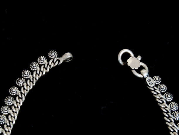 sterling silver anklet - womens anklet - tribal anklet- indian anklet