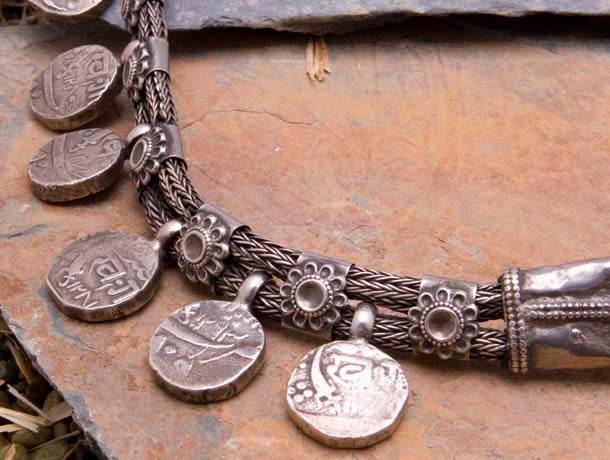 Silver Belt  - Vintage Indian Tribal Silver