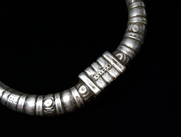 Antique Silver Tribal Torc Necklace