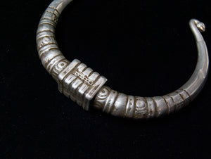 Antique Silver Tribal Torc Necklace