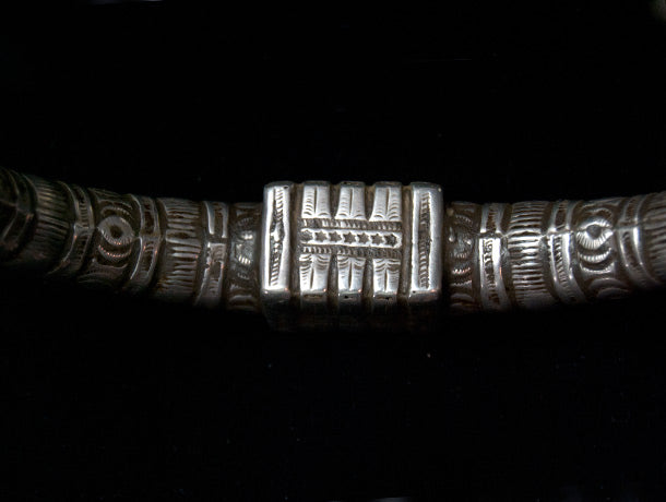 Antique Silver Tribal Torc Necklace