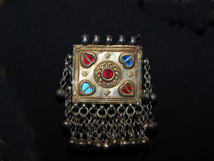 Tribal Uzbeki Pendant in Silver and Gold