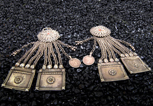 Indian Tribal Silver Women's Ear Ornaments, Tribal Silver Jewellery, Women's Jewelry