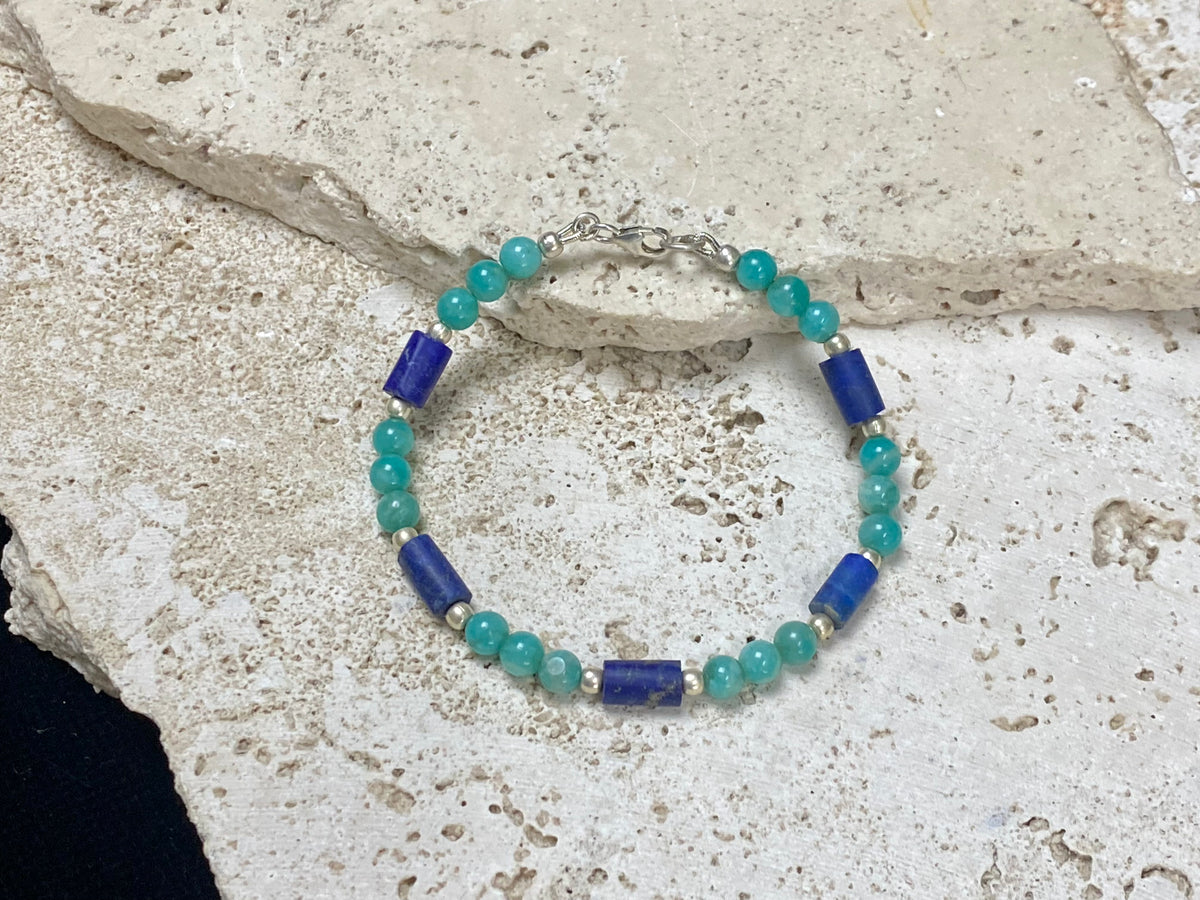 Lapis and Amazonite Bracelet