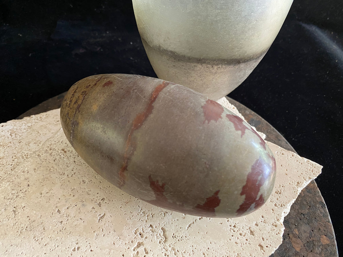Shiva lingam stones, natural jasper stone, from India.
