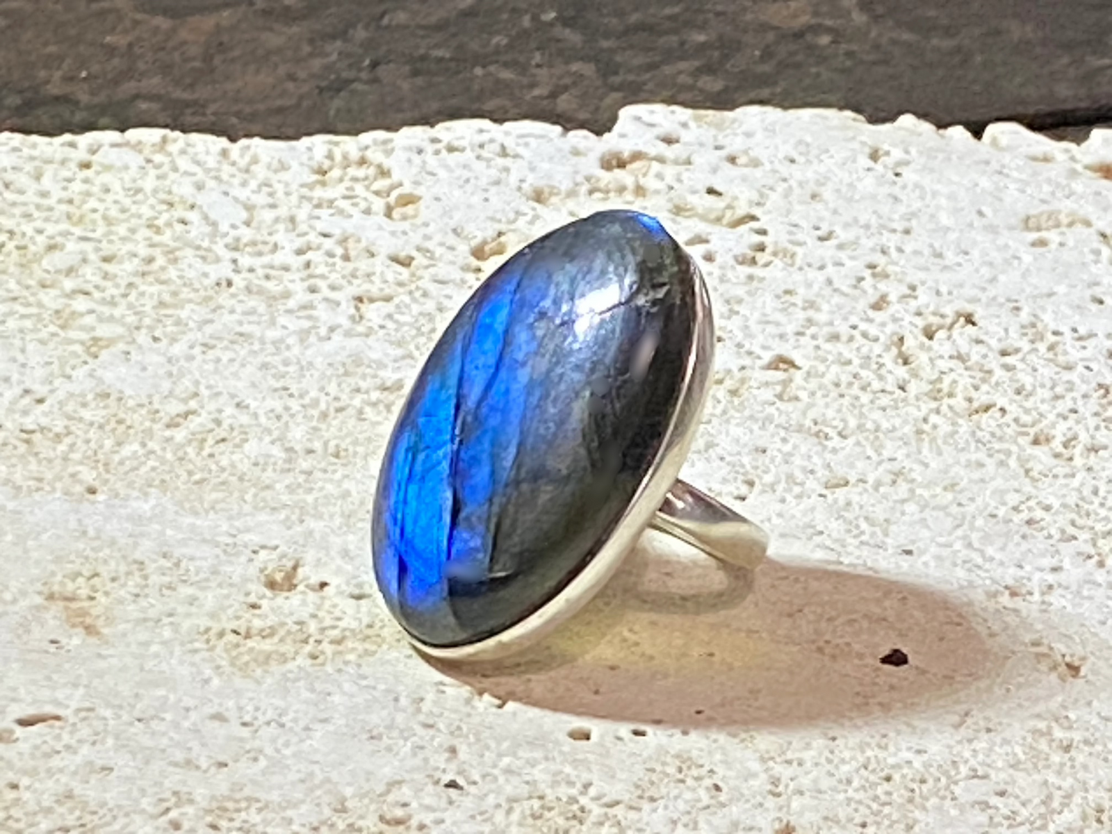 Oval Labradorite Ring