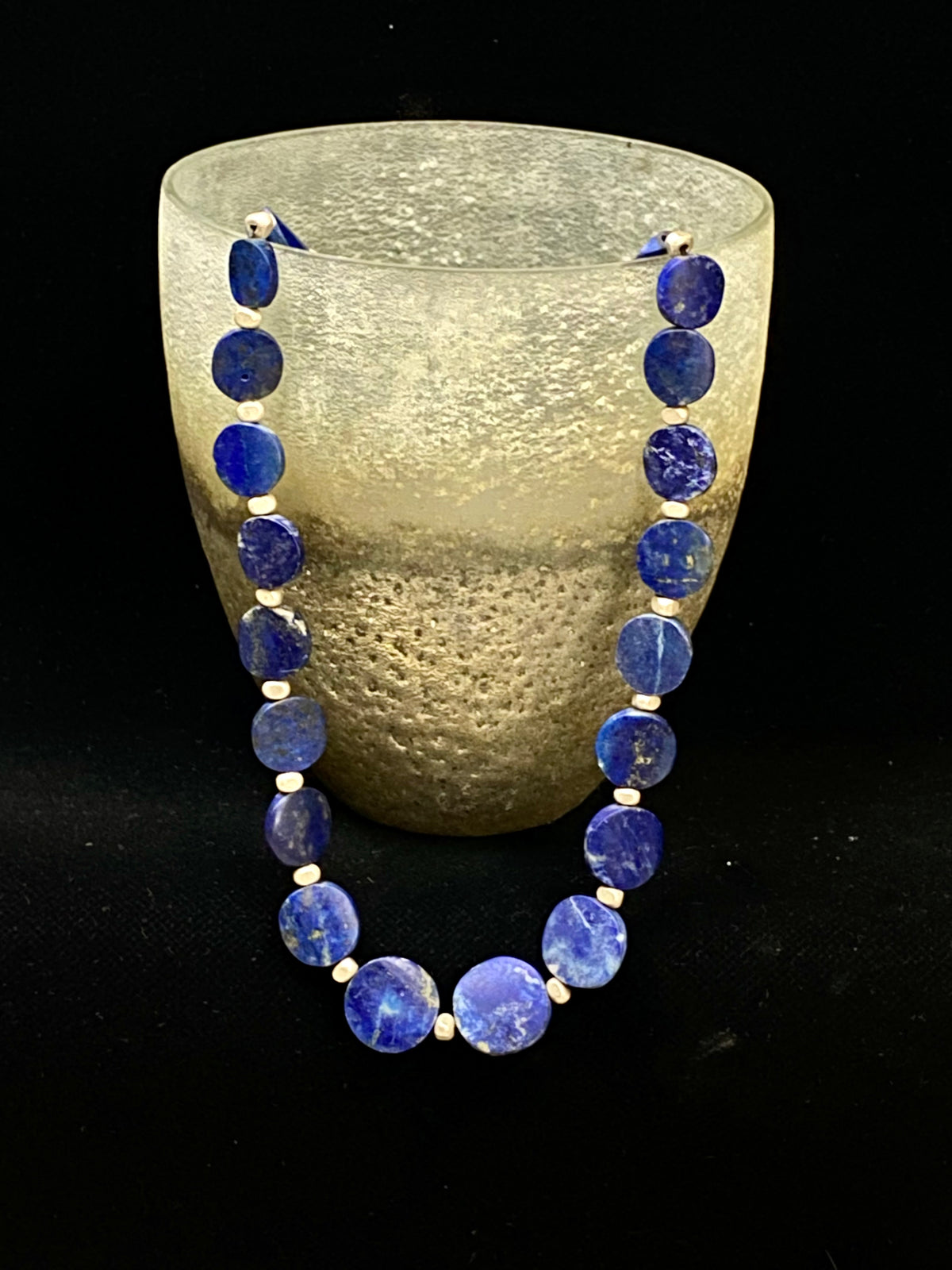 Lapis Lazuli Disk Necklace