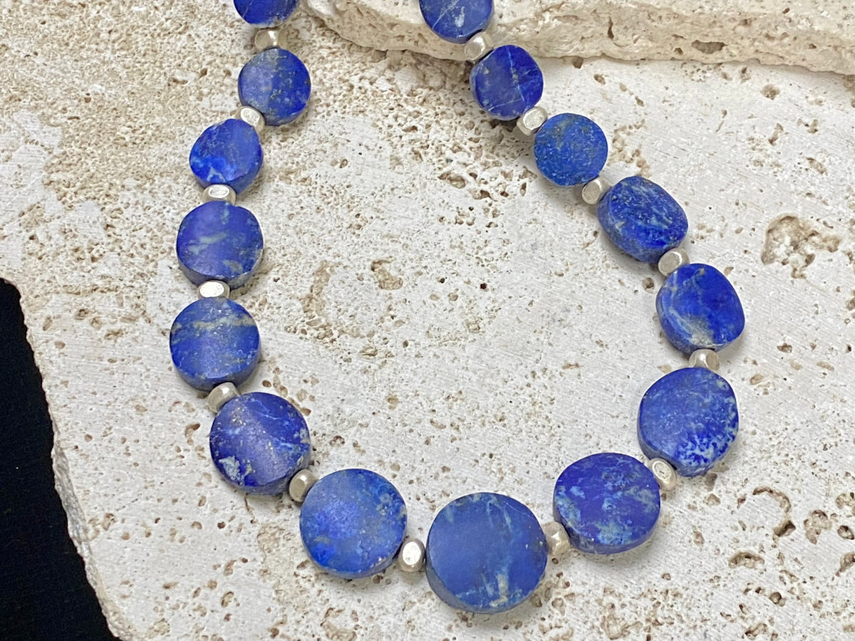 Lapis Lazuli Disk Necklace