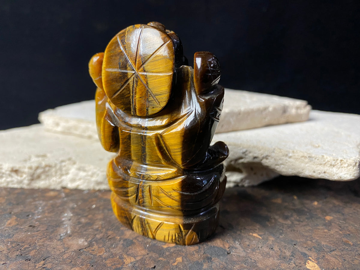 Tigers Eye Ganesh Statue