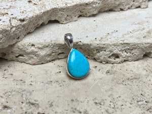 Persian turquoise and sterling silver pendant