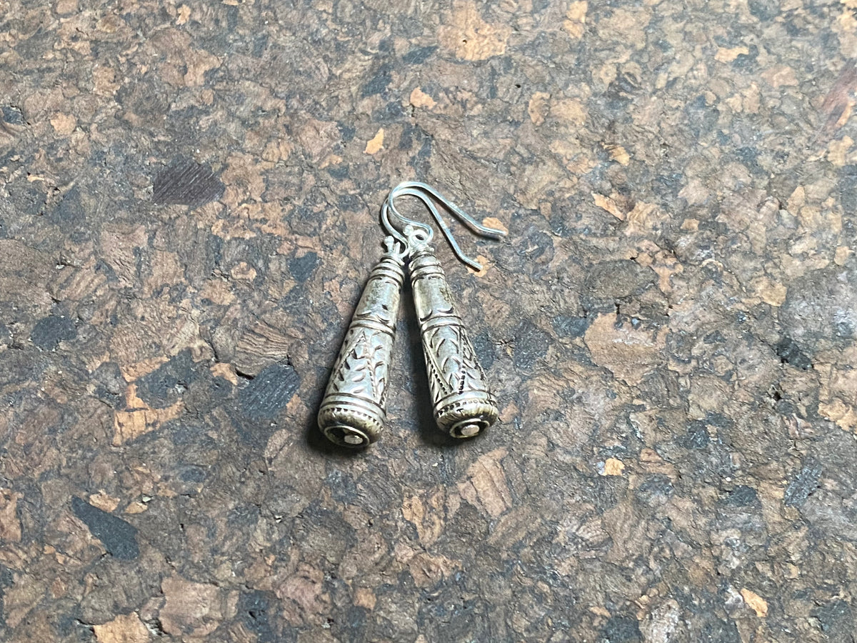 Tribal Silver Dangle Earrings