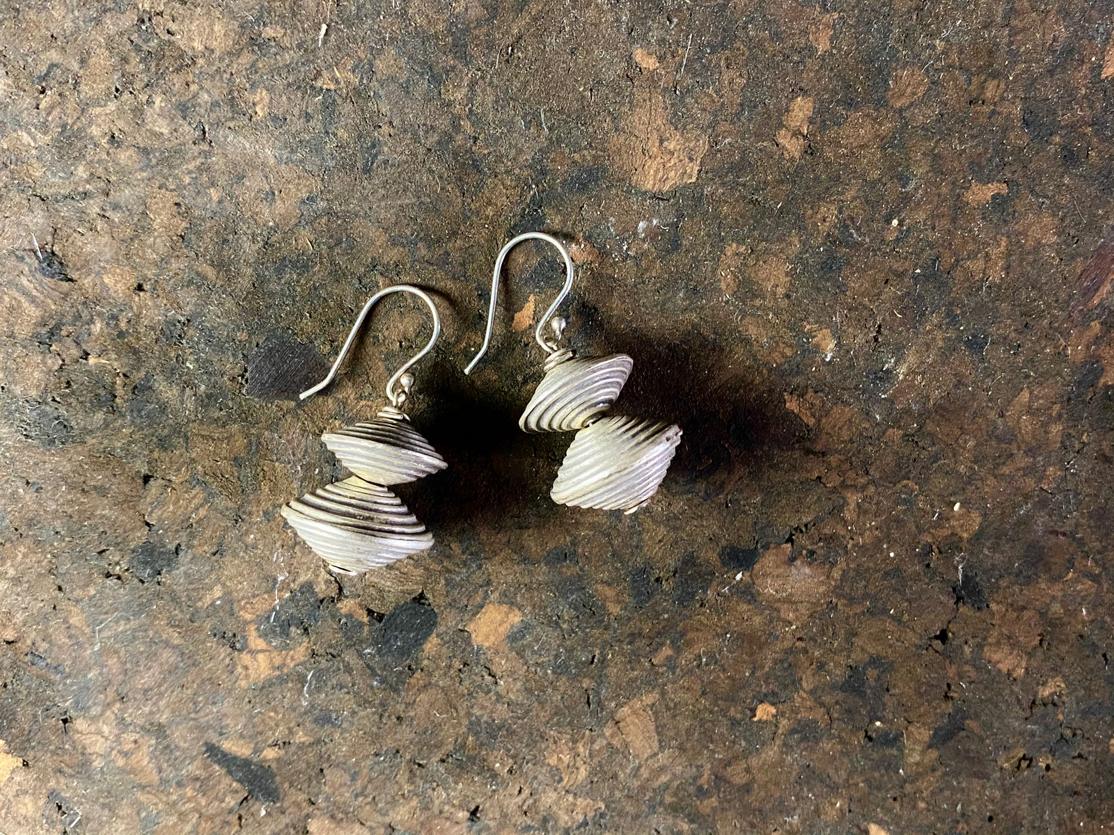 Silver graduated earrings 