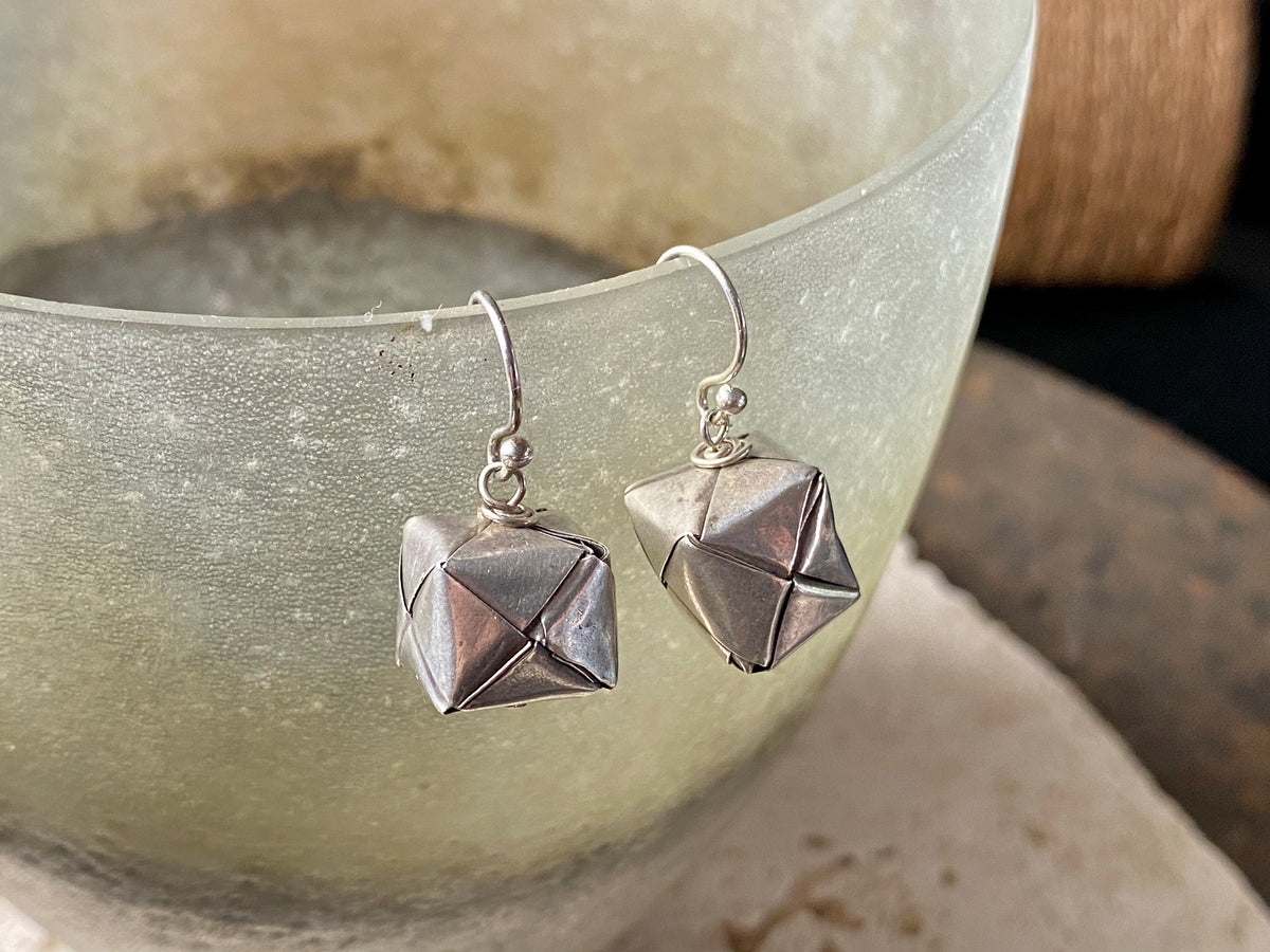 Silver Basket Earrings