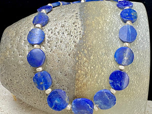 Lapis Lazuli Disk Necklace