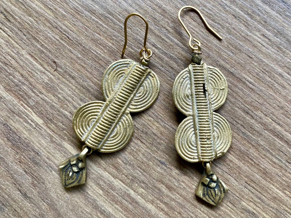Bronze Tribal Earrings