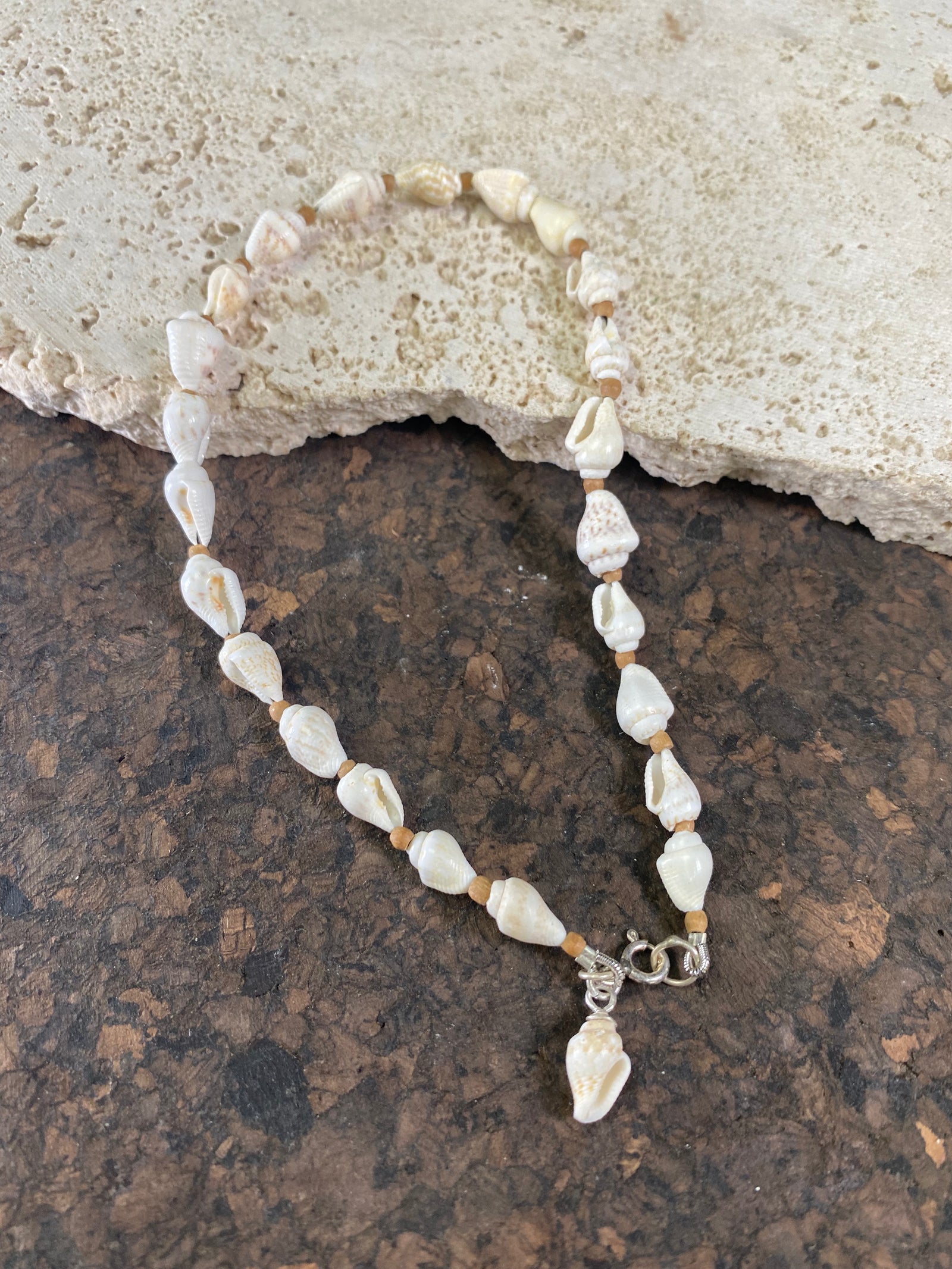 Shell And Silver Anklets