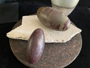 Shiva lingam stones, natural jasper stone, from India.