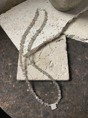 Labradorite Necklace With Silver Pendant