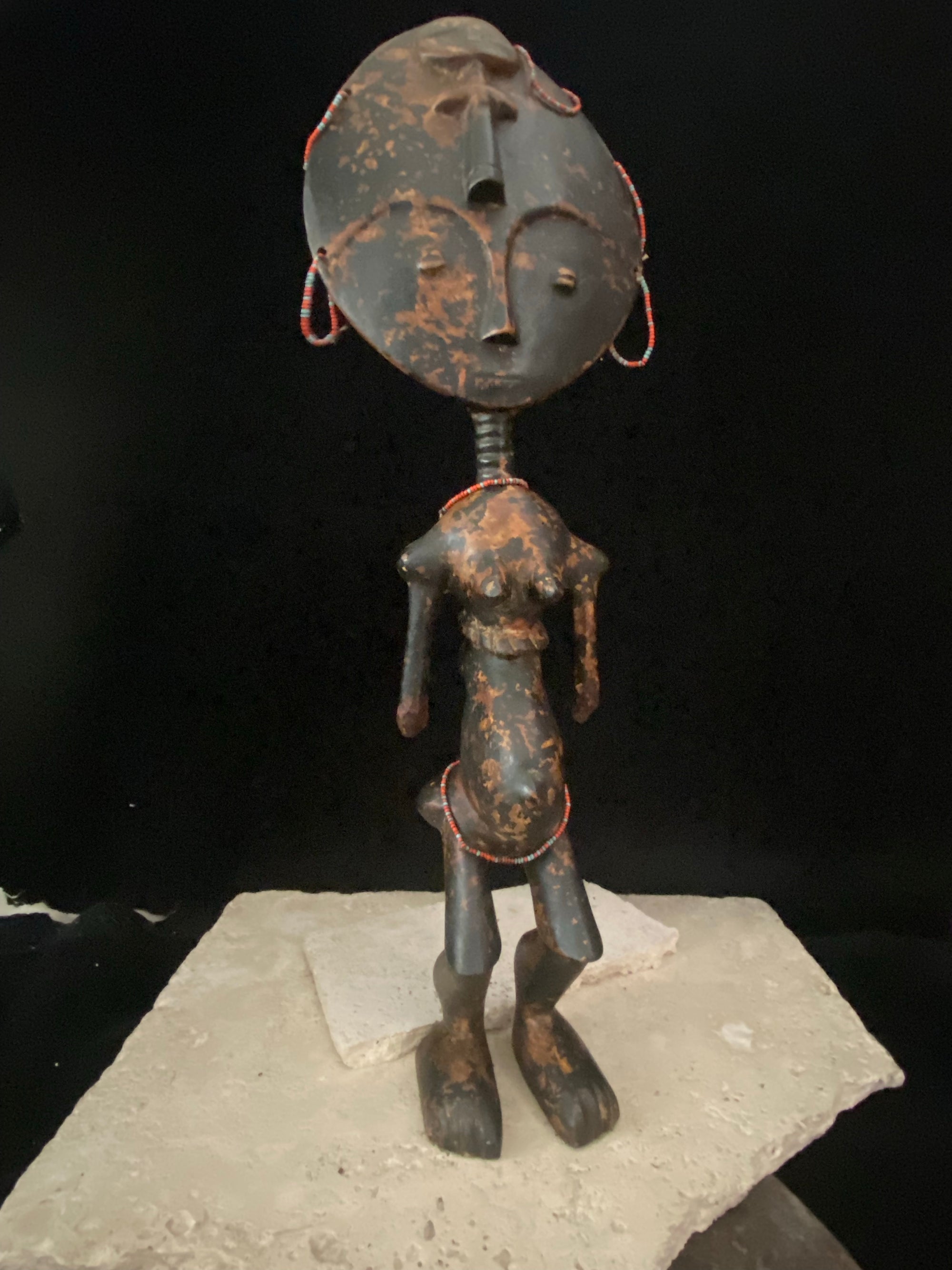 Akuaba fertility figure, Asante people, Ghana, mid 20th century, 50 cm height