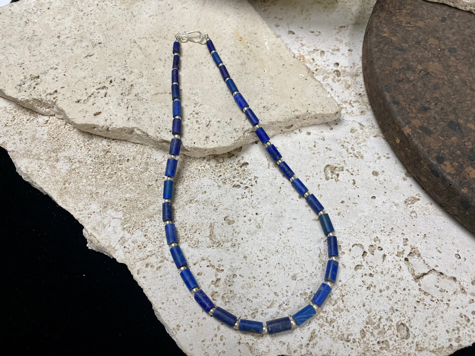 Lapis Tube Necklace