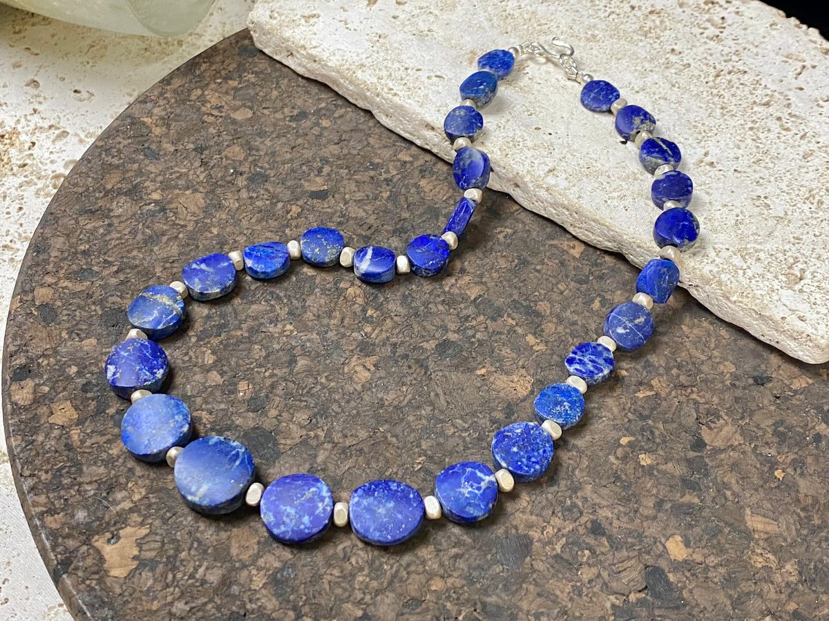Lapis Lazuli Disk Necklace