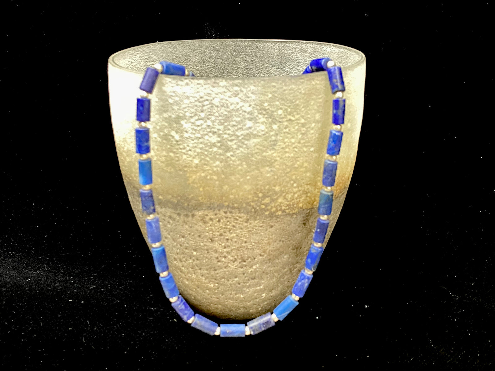 Lapis Tube Necklace