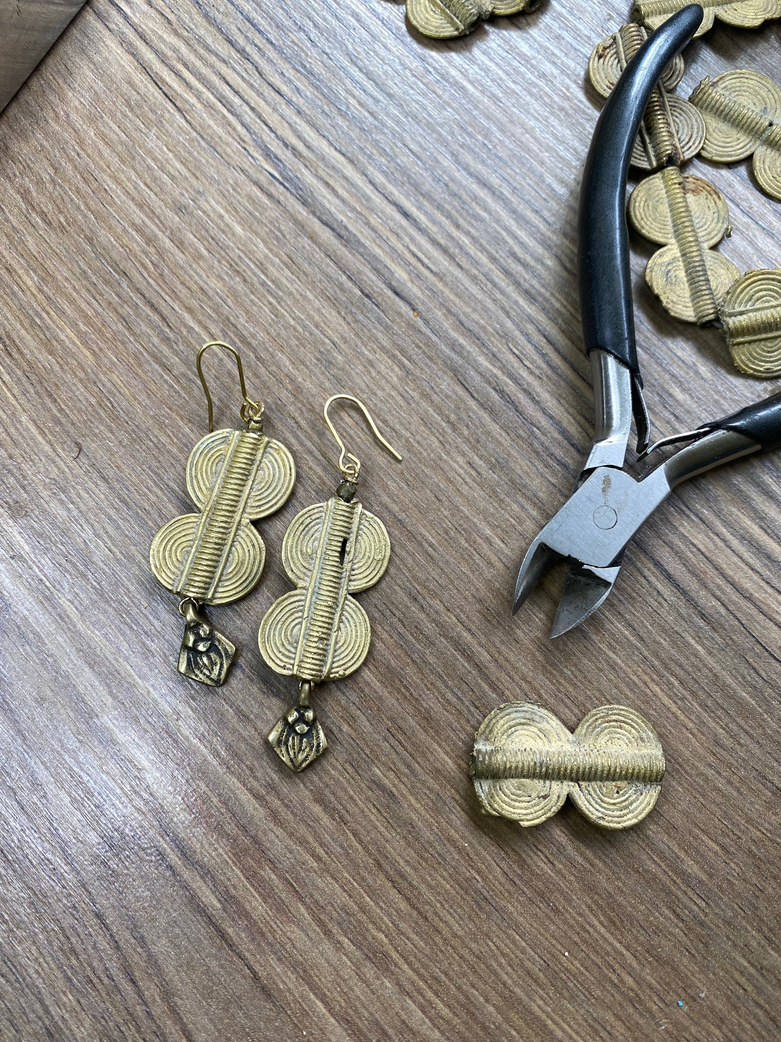 Bronze Tribal Earrings