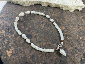 Shell And Silver Anklets