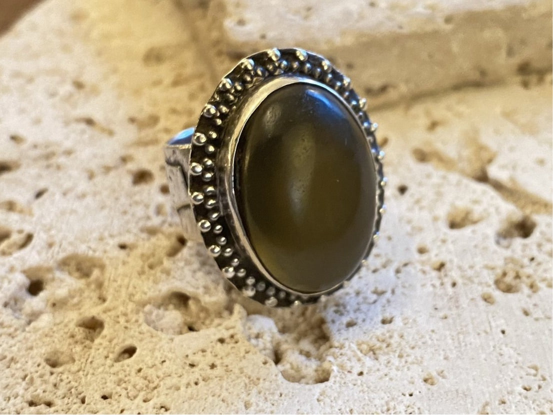 Carnelian Afghan Silver Tribal Ring